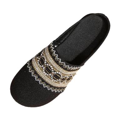 Imagem de Tênis feminino casual de malha, bico redondo, respirável, versátil, confortável, para lazer ao ar livre, Preto, 36