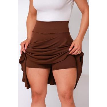 Imagem de Short Saia Evangélica Modelagem Elegante Em Suplex Fitness WOLFOX-Feminino