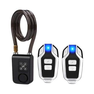 Imagem de Cadeado De Bicicleta À Prova d'Água 110dB Com Controle Remoto E Senha 