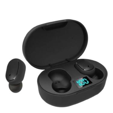 Imagem de Fone de Ouvido Bluetooth 5.0 E6S TWS com Display LED na Case, Conexão Automática, Resistente a Suor IPX4 – Preto