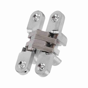 Imagem de Dobradiças Cruzadas de Porta Dobrável Invisível de Liga de Zinco Porta Deslizante do Gabinete Com Rotação de 180 Graus [] [Durável] [Grande Capacidade de rolamento] (60,4 mm)