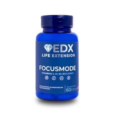 Imagem de Suplemento para Foco e Concentração em Comprimidos, 60 Comprimidos, Vitaminas E, B1, B3, B12 e Zinco – Focus Mode EDX Life Extension