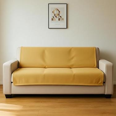 Imagem de Manta Protetora Para Sofá Impermeável Covra Colorful Ideal Para Pets Crianças e Decoração 135x135cm Cores do verão - Casa de campo Casa de praia (Dourado Mostarda)