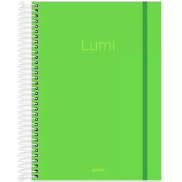 Imagem de Material Escolar Caderno Cores Neon 10Matérias/160Folhas/Kit