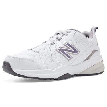 Imagem de New Balance Tênis feminino 608 V5 casual Comfort Cross Trainer, Nb 102 Branco/Violeta cristalizado, 9 Wide