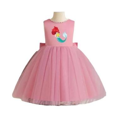 Imagem de Vestido De Tule Com Laço Para Meninas Princesas, Elegante Vestido De D