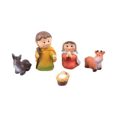 Imagem de Presépio Em Resina Da Sagrada Família, Escultura Do Nascimento De Jesu