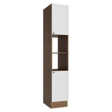 Imagem de Paneleiro 40 cm 2 Portas e 2 Nichos Rustic/Branco Vik Madesa, Rustic/B