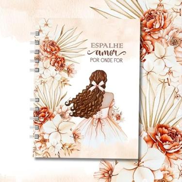 Imagem de Caderno A5 capa dura para anotações com versículos, caderneta brochura 96 folhas estilo inspirador, caderno sem pauta ou pautado para estudo, organização e uso diário (5,GLITTER)