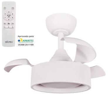 Imagem de Ventilador De Teto Aliseu Retrátil Tulipa Branco - Bivolt - Com Controle Remoto