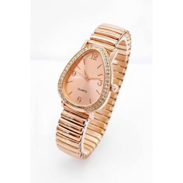 Imagem de Relógio Feminino de Pulso Pequeno Maldivas Rose Cravejado 38mm