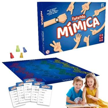 Imagem de Jogo Tabuleiro Fazendo Mimica Cartas Interativo Educativo - Pais e Fil