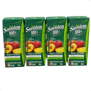 Imagem de Suco maca laranja manga suvalan 100% 200 ml kit 4 uni