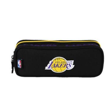 Imagem de Estojo 2 Compartimentos Nba Legend - Lakers Preto Sestini Cor:PretoTam