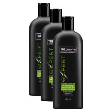 Imagem de Shampoo TRESemmé Cachos Perfeitos com 400ml  Kit com três unidades