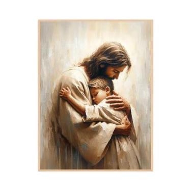 Imagem de Pôster De Arte De Parede Com Retrato De Jesus Cristo, Eu Caminharé Com