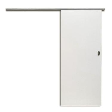 Imagem de Kit Porta de Correr Colmeia 210x82cm Trilho Alumínio Natural Eucaplac Somad Branco