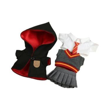 Imagem de Boneca Labubu De 17cm, Traje De Moda Da Academia Mágica Escolar, Capa,