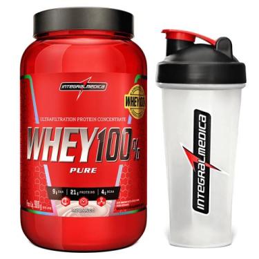Imagem de Kit Whey 100% Pote 900g + Coqueteleira 600ml Integralmédica - Integral