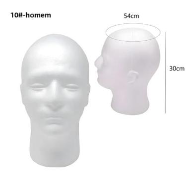Imagem de Modelo De Cabeça De Manequim Feminino Em Espuma Para Exibição De Peruc