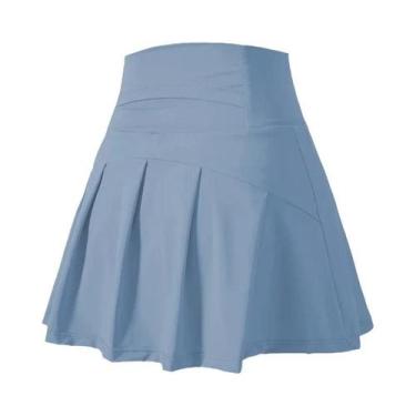 Imagem de Saia-Calça Feminina De Cintura Alta Em Seda Gelada Com Efeito Refresca