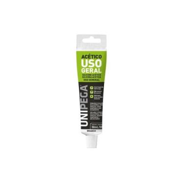Imagem de Silicone Acético de Uso Geral 50ml Branco - Unipega