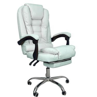 Imagem de Cadeira De Escritório Presidente Soft Ergonômica Apoio Para Pés Branco