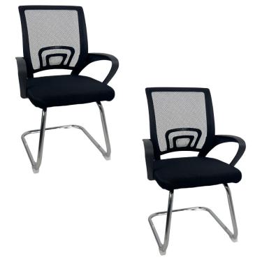 Imagem de Kit 2 Cadeiras De Escritório Begônia Oficial Fixa