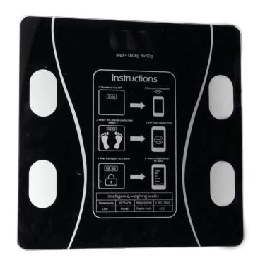 Imagem de Balança de Bioimpedância Digital HAUSKRAFT BALT002 para Análise Corporal com Bluetooth, Aplicativo e Visor LCD Até 180KG