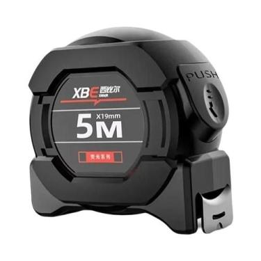 Imagem de Fita Métrica De Aço Fluorescente Preta De 10M Com Trava Automática, Al