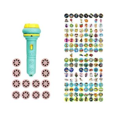 Imagem de Lanterna Projetora Infantil Com 10 Cartões E 80 Padrões, Brinquedo Edu