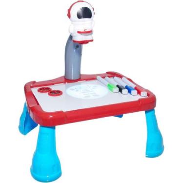 Imagem de Brinquedo para Colorir Mesa Space C/PROJETOR Vermelha - PP IMPORT