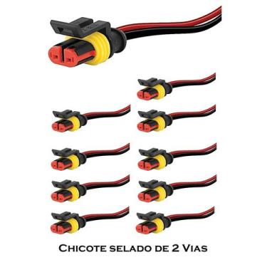 Imagem de KIT 10 Chicote para Lanterna Automóvel Caminhão Ônibus com Conector Se
