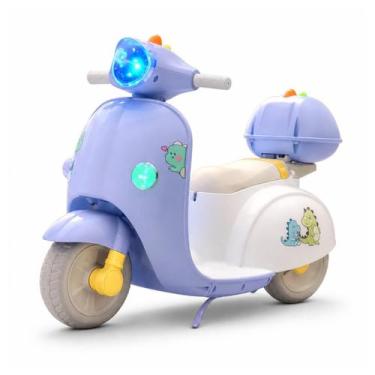 Imagem de Mini Moto Eletrica Dino 6v Com Leds e Sons Fofa Infantil Para Crianças
