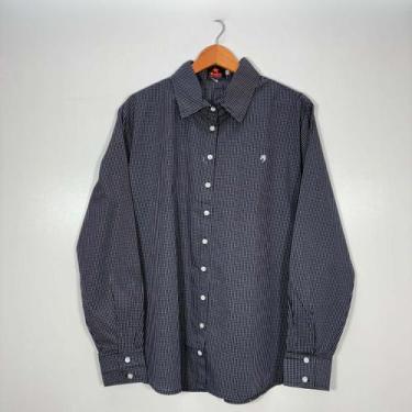 Imagem de Camisa Feminina Manga Longa Xadrez Plus Size - WF WESTERN, Preto, 54