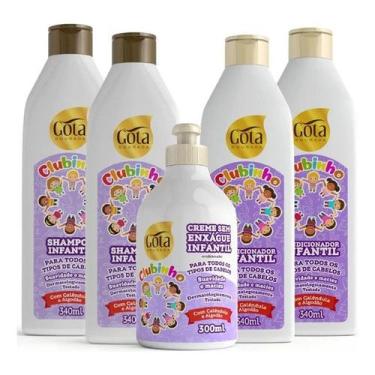 Imagem de Kit Gota Dourada Infantil Clubinho Suave com 2 Shampoos, 2 Condicionad
