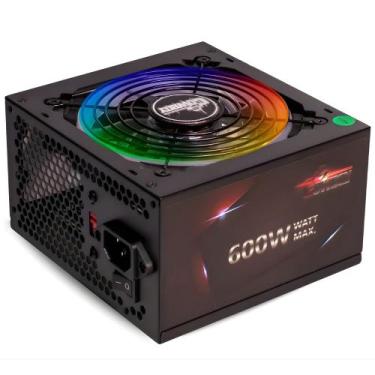 Imagem de Fonte De Alimentação Atx Potência 600w Iluminação Rgb 535RGB - REVENGE