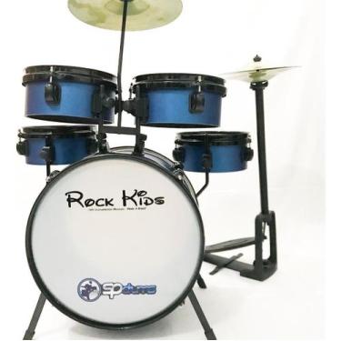 Imagem de Bateria Infantil Rmv Rock Kids Com Chimbal Azul
