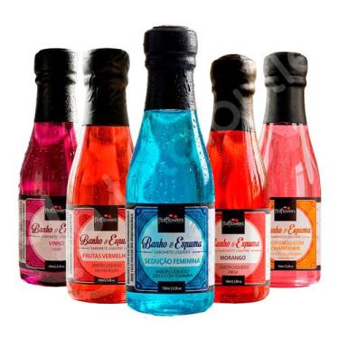 Imagem de Kit 5 Sais de Banho e Espuma 150ml Para Hidromassagem Ducha Aromas Var