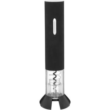 Imagem de Abridor Elétrico Puerto Home&Co 21x7x9cm INOX Preto para Bar Vinho Whi