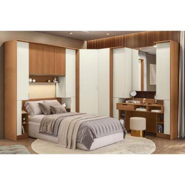 Imagem de Quarto Modulado Solteiro Liga 13Peças QM30 Off Kappesberg