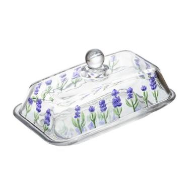Imagem de Manteigueira Lavanda Hand Painting 18cm x 10,5cm x 9cm Crist - Lyor