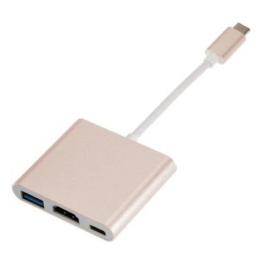 Imagem de Cabo Adaptador Type-C 3x1 hdmi