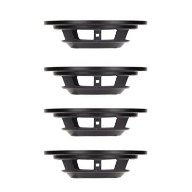 Imagem de Zyyini Moldura para alto-falante de 10 cm, 4 peças, bandeja para alto-falante frontal de 10 cm, suporte para bacia de subwoofer, suporte para pia de alto-falante com abas de solda para os pés, para reparo de alto-falantes "faça você mesmo"