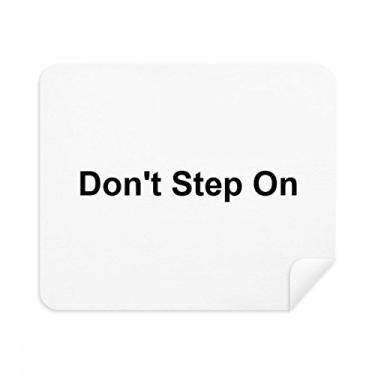 Imagem de Pano de limpeza Don't Step On preto com estampa de símbolo, 2 peças, tecido de camurça