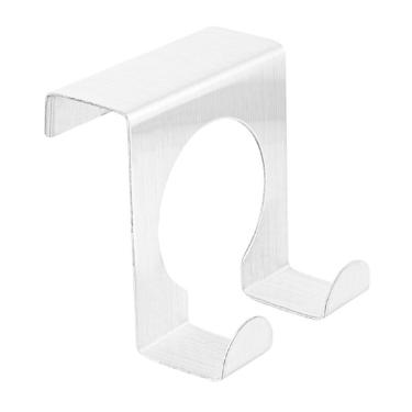 Imagem de Gancho Duplo 5x5cm Cabideiro Porta Armário Suporte Multiuso Inox Pendurar Bolsa Toalha Sem Furar