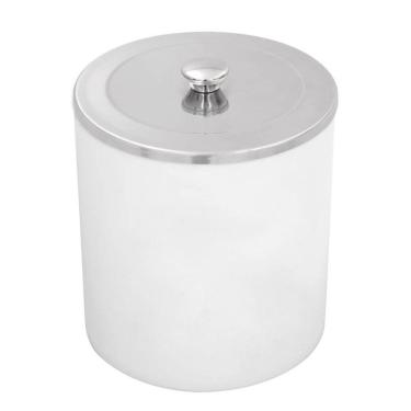 Imagem de Lixeira Tramontina Útil com Tampa em Aço Inox Polido e Corpo em Polipropileno Branco 5 L Tramontina