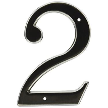 Imagem de Baldwin 90672056# 2 número de casa, níquel acetinado vitalício