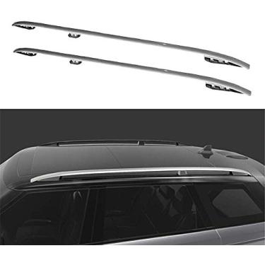 Imagem de UDP 2 peças de rack de teto trilhos laterais de alumínio para bagagem, adequado para Land Rover Range Rover 2013-2020, trilhos de teto de bagagem, prata