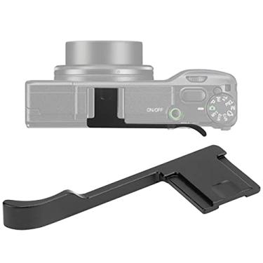 Imagem de Vbestlife Pegadores de polegares para câmera, câmera Hot Shoe Grip para cima para Ricoh GR2/para X70 (preto)